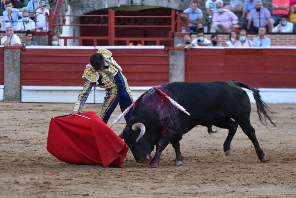 21 El Espinar Roca Rey derechazo 1024x683 - Roca Rey y Javier Cortés cierran la feria por todo lo alto